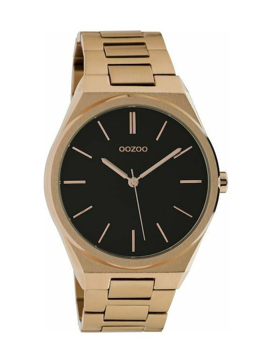 Oozoo Timepieces Black / Rose Gold C10338